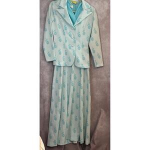 Vintage 70's Because of Miss Sherwood Two Piece Suit Dress Size 10‎ Daisy Print